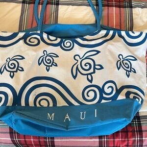 Blue and White Tote Bag